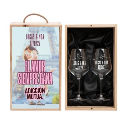 Pack Brindis en Pareja personalizado con Tu Diseño