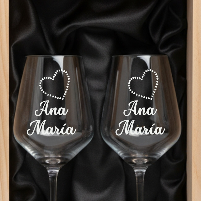 Pack La Mejor Mamá - Copas personalizadas con estuche de madera diseñado para el brindis de madres únicas. - Imagen 3